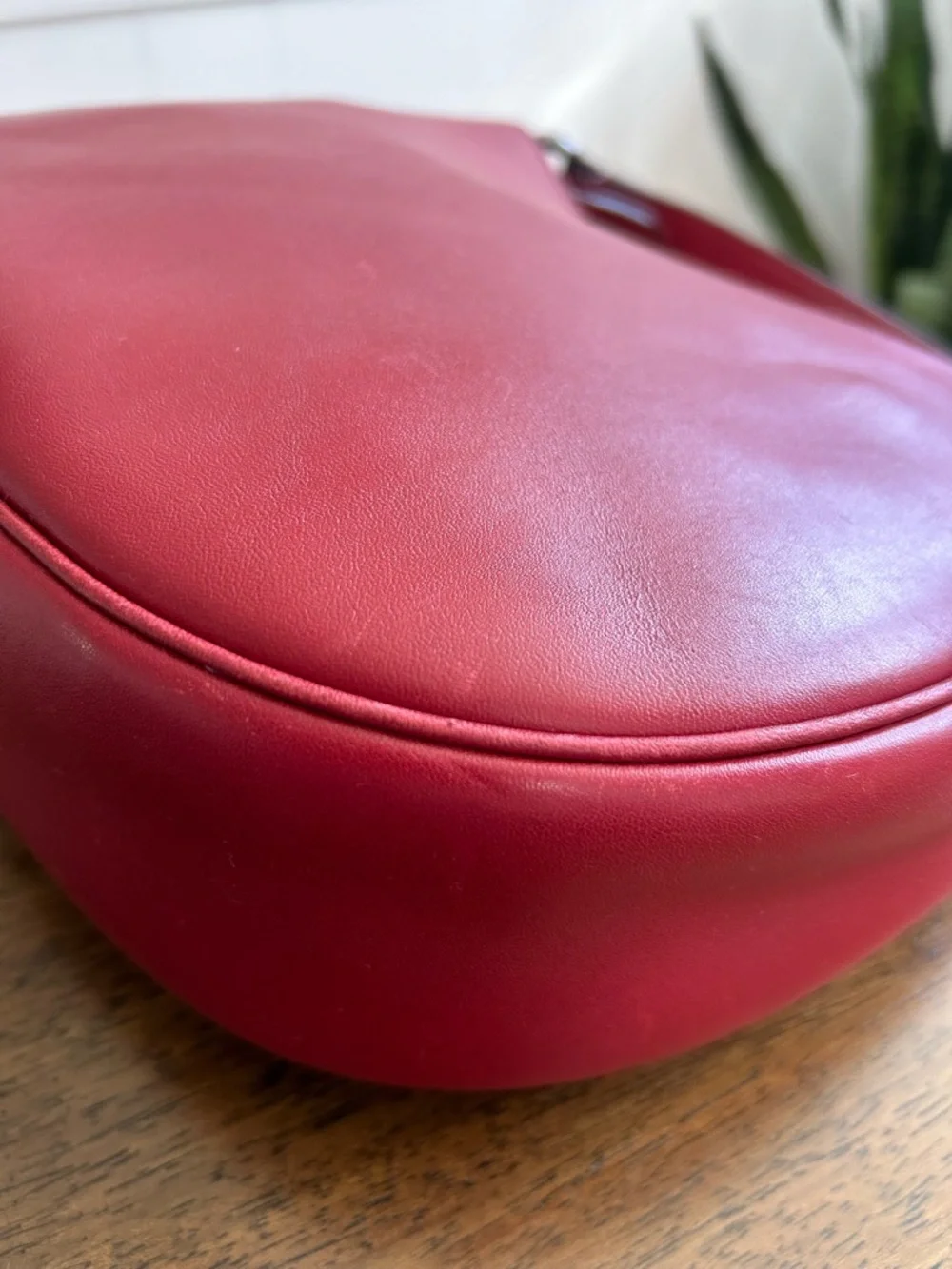 COACH Glove-tanned Leather Mae Nomad Crossbody/Hobo
'Cherry' Red - Picture 12 of 17